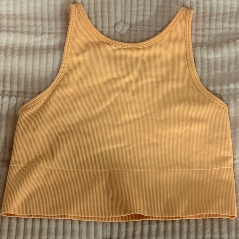 Athleta Ribbed Tank Top - Soft Orange